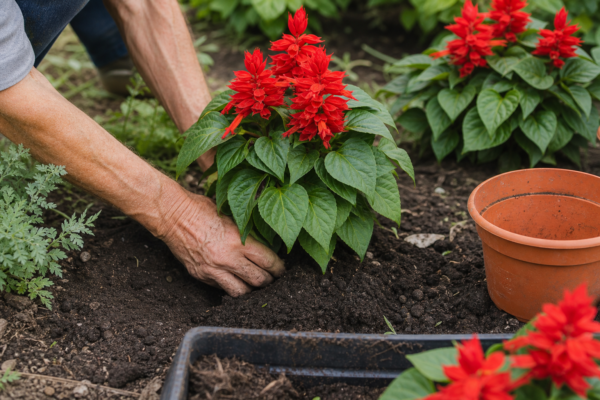 Salvie roșie (Salvia splendens) – de la plantare la întreținerea de zi cu zi