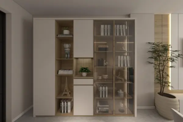 Depozitare în living: cum alegi între bibliotecă, comodă și mobilier suspendat